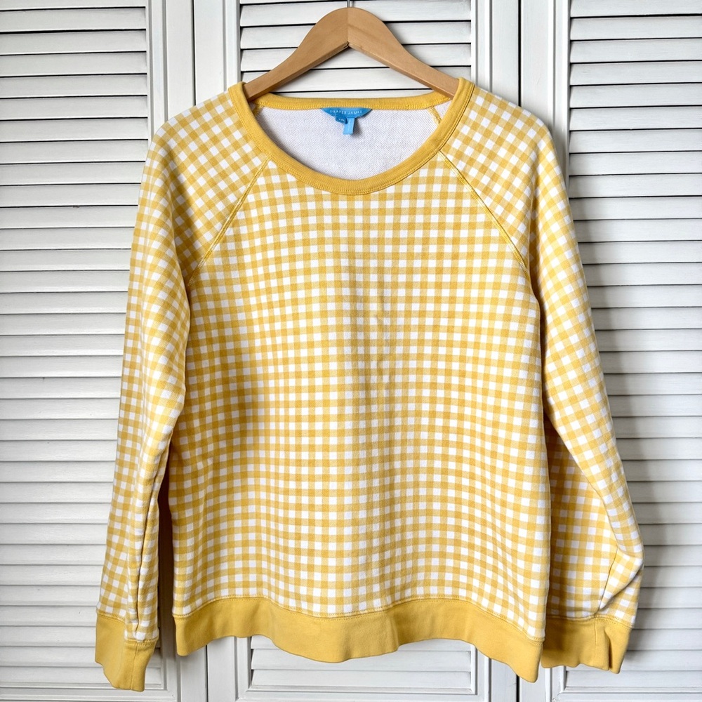 Draper James Yellow Gingham Crewneck